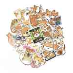 50 Unique Paper Shiba Inu Dog Cartoon Stickers (3)