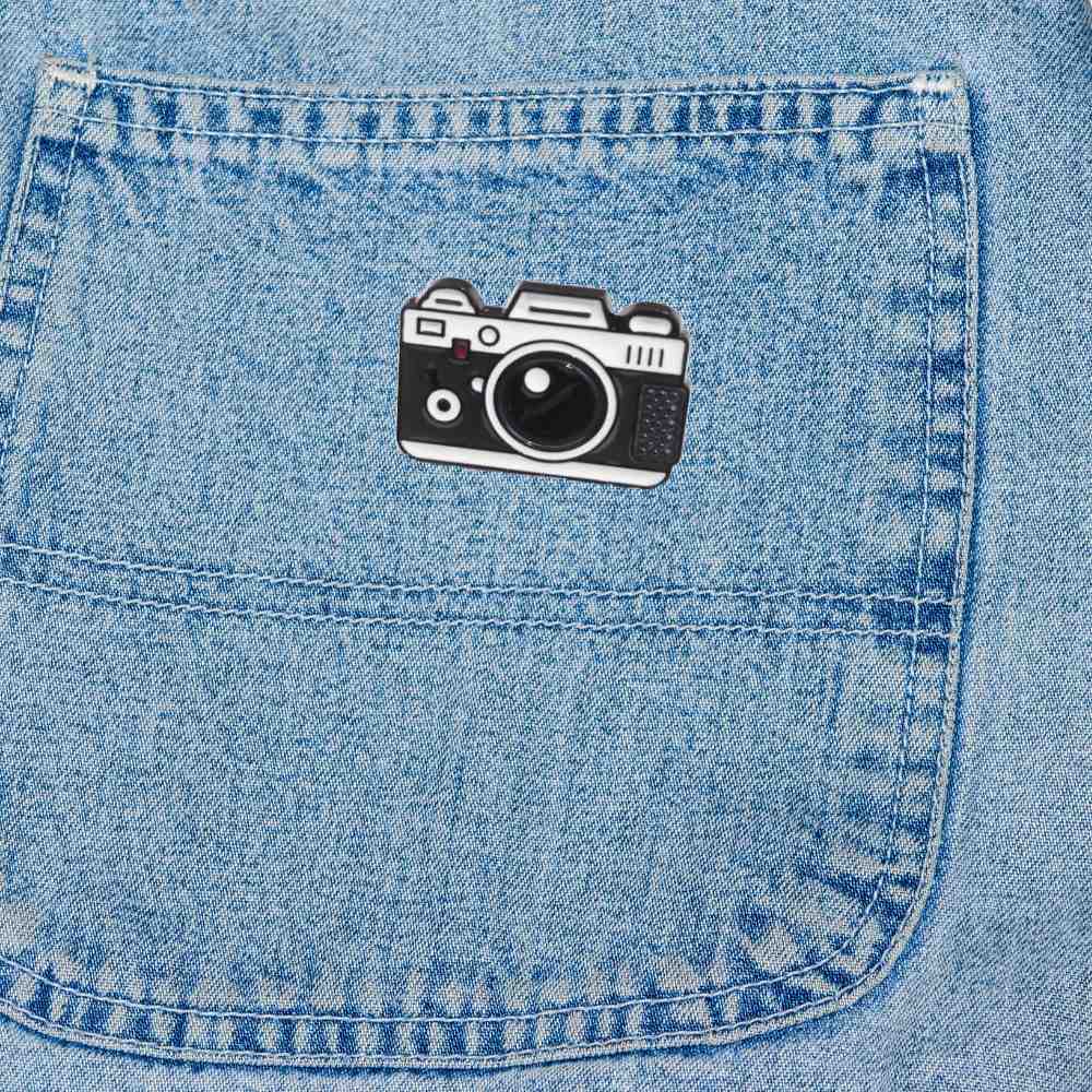 Classic Black Camera Enamel Pin (1)