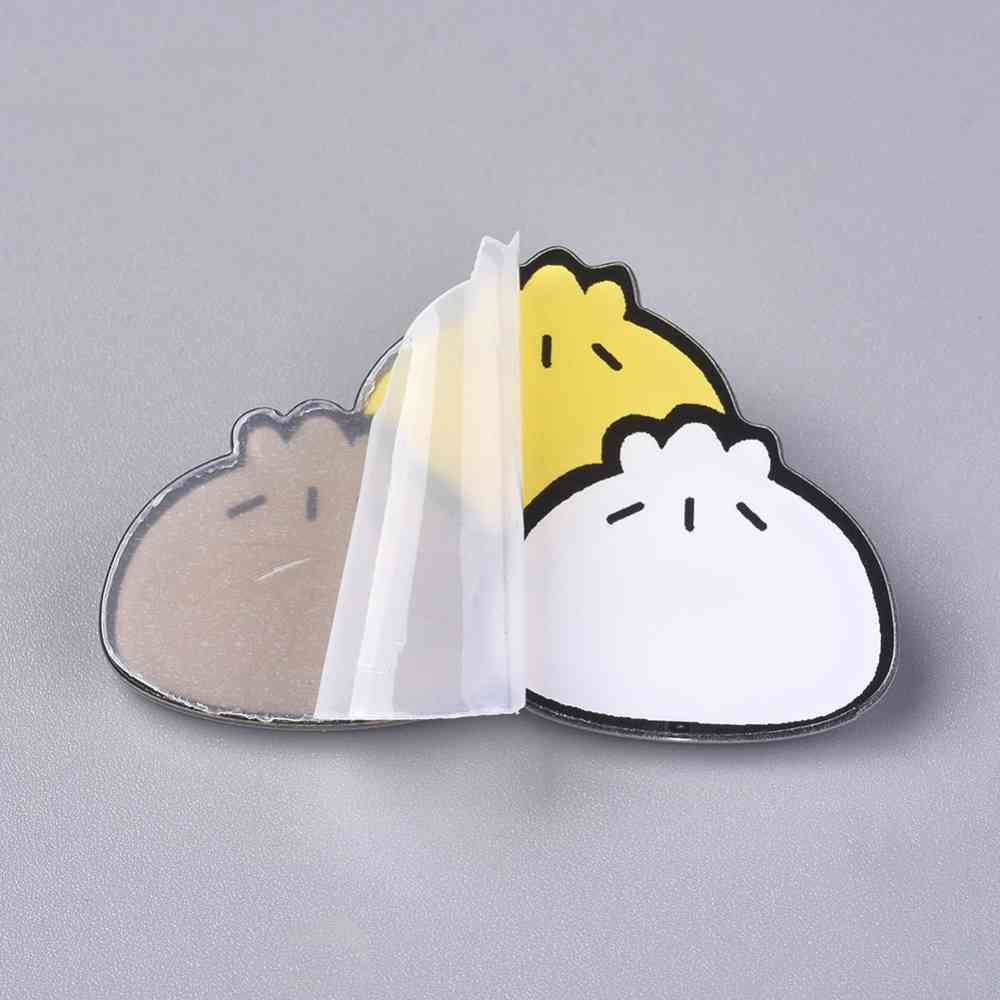 Cute Dumpling Trio Acrylic Pin (5)