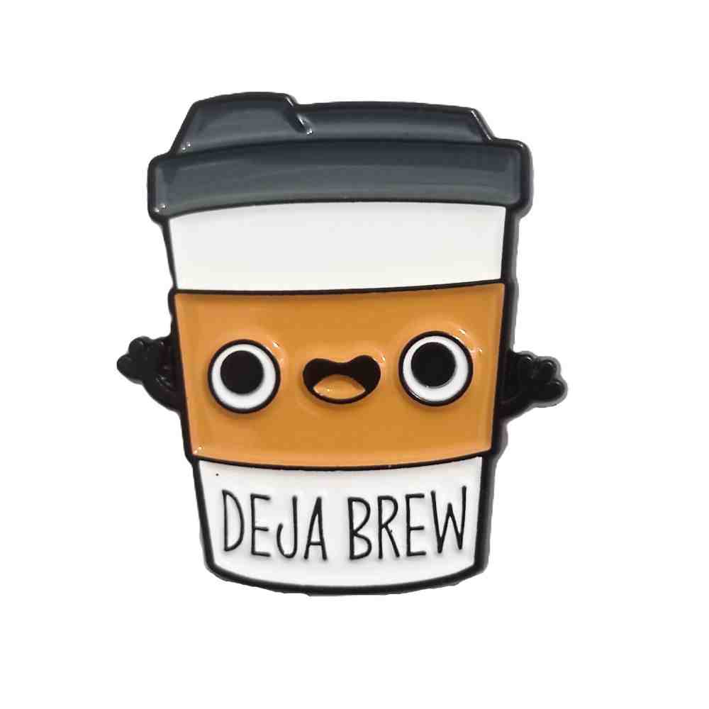 Deja Brew Coffee Cup Enamel Pin (2)