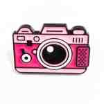 Retro Pink Camera Enamel Pin (2)