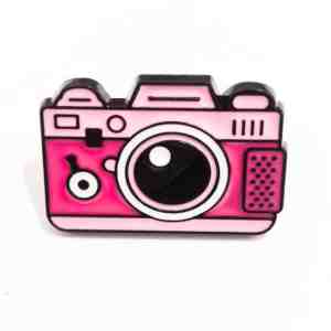 Retro Pink Camera Enamel Pin (2)