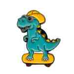Skater-Saurus The Cool Dino on a Skateboard Enamel Pin (2)