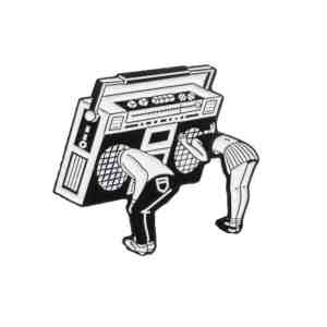 The Head in the Beat Enamel Pin (1)