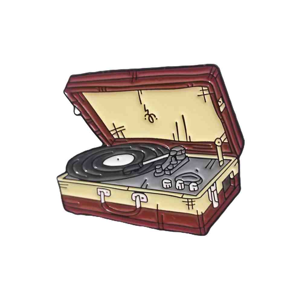 The Vintage Record Player Enamel Pin (1)