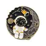 Astronaut’s Cosmic Clock Enamel Pin (1)