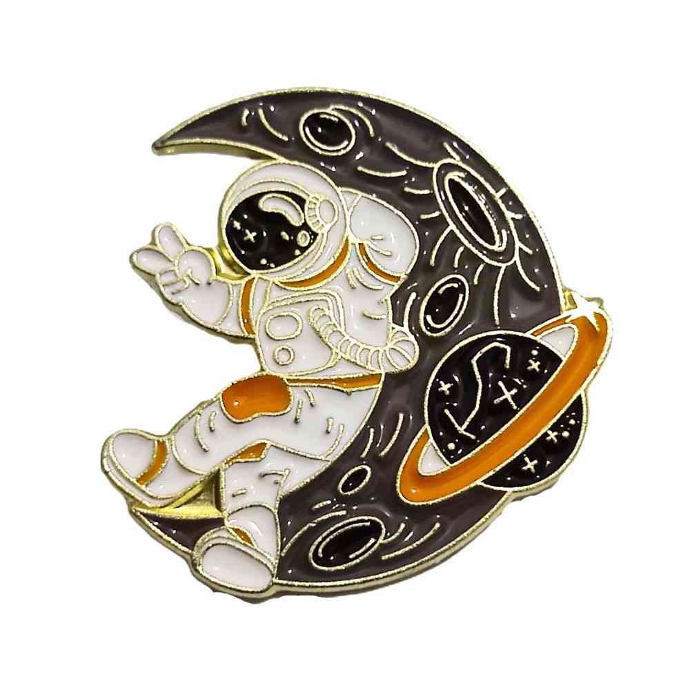 Cosmic Chill Astronaut Enamel Pin (1)