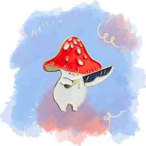Dabbin’ Amanita Mushroom Enamel Pin (2)