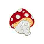 Happy Amanita Mushroom Enamel Pin (1)