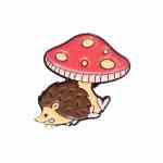 Hedgehog and The Mushroom Enamel Pin (2)_result
