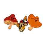 Mischievous Mushroom Trio Enamel Pin Set (2)