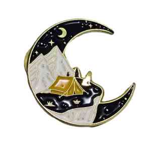 Moonlit Camping Escape Enamel Pin (1)