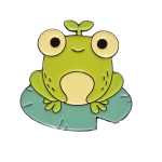 Sprout the Frog Enamel Pin (1)