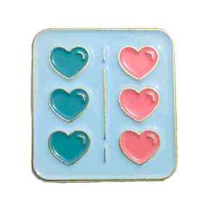 Heart Ice Tray Enamel Pin (1)