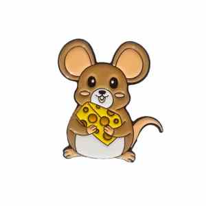 Cheesy Mouse Enamel Pin
