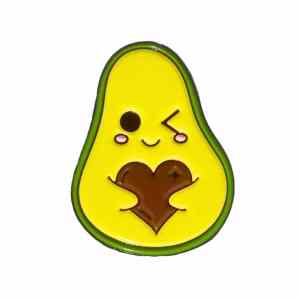 Cute Winking Avocado Enamel Pin