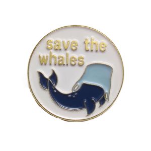 Save the Whales Ocean Awareness Enamel Pin